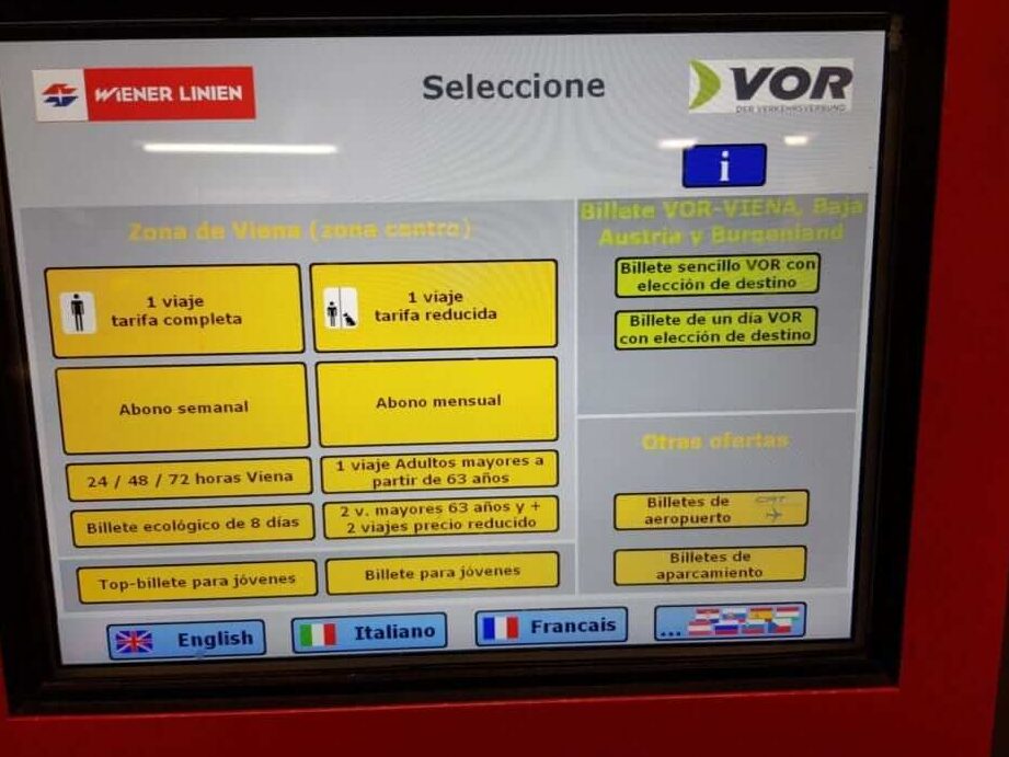 ticket de metro en viena